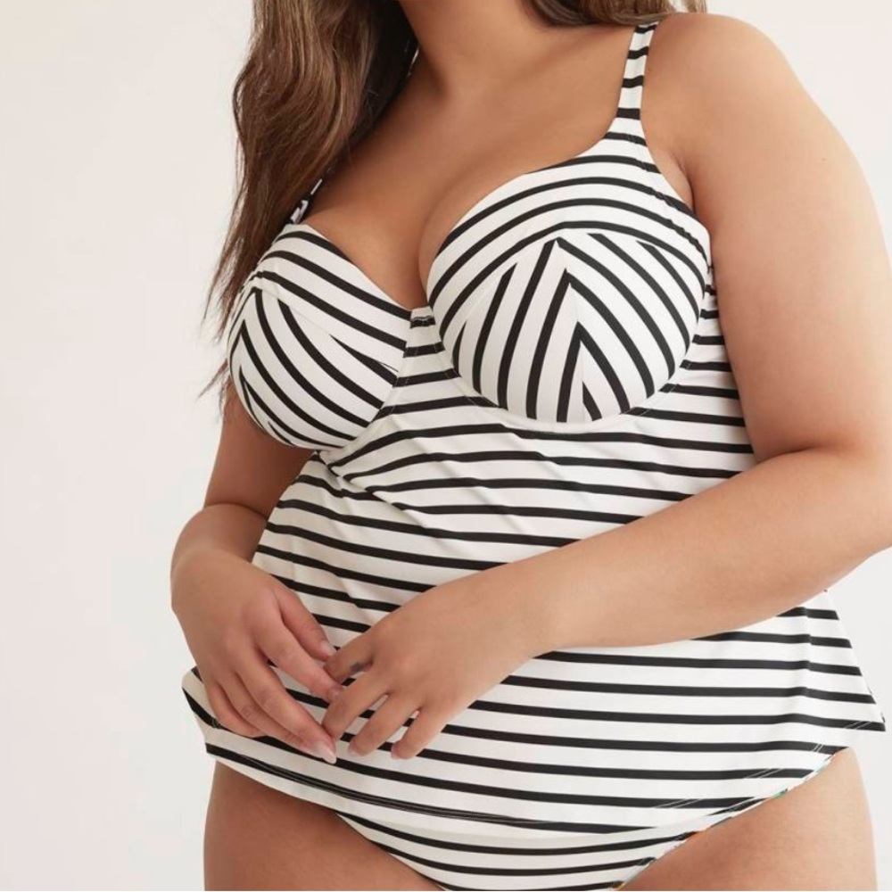 Penningtons Printed Underwire Tankini Top